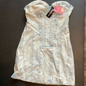 Pretty little thing denim mini dress